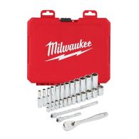 MILWAUKEE Ratschen- und Steckschlüssel 1/4" metrisch SET 28-teilig
