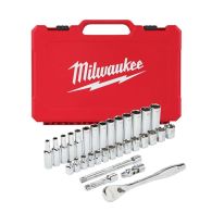 MILWAUKEE Ratschen- und Steckschlüssel 3/8" metrisch SET 32-teilig