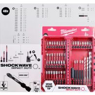 MILWAUKEE Bohren + Schrauben SHOCKWAVE™ SET 48-teilig