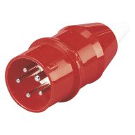 Stecker mit Phasenwender, 3 x 400 V, 16 A, "Nase 6Uhr"