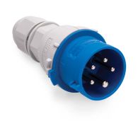 Stecker mit Phasenwender, 3 x 230 V, 16 A,  "Nase 9 Uhr"