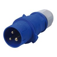 Stecker, 1 x 230 V, 16A, "Nase 6 Uhr"