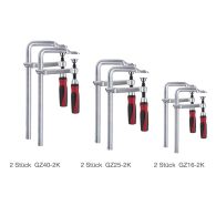 BESSEY Ganzstahl-Schraubzwingen SET mit 2K-Griff