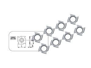 WPL-HW-Hauptschneiden mit 4 Schneidfasen, 8 Stk. 18 x 18 x 1,95