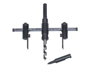 Verstellbarer Kreisschneider Ø 30 - 120 mm, Zentrierbohrer HS 8 x 50 mm