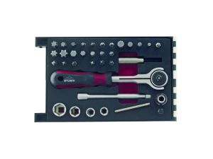 STUBAI Schwenkkopf Ratschen-SET 35-teilig