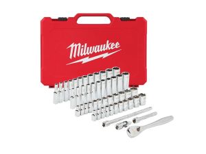 MILWAUKEE Ratschen- und Steckschlüssel 1/4" imperial & metrisch SET 50-teilig