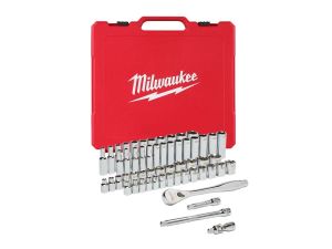 MILWAUKEE Ratschen- und Steckschlüssel 3/8" imperial & metrisch SET 56-teilig