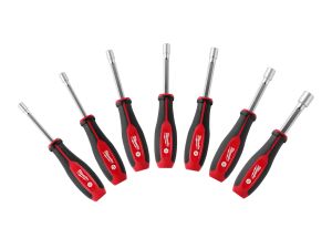 MILWAUKEE Steckschlüssel magnetisch SET mit Griff und Durchgangsloch