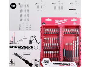 MILWAUKEE Bohren + Schrauben SHOCKWAVE™ SET 48-teilig