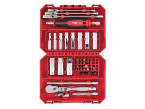 MILWAUKEE Ratschen-, Lange-Steckschlüsseleinsätze- und Handgriff Premium SET 1/4" metrisch, 42-teilig
