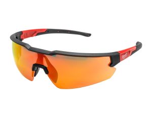 MILWAUKEE Schutzbrille kratzfest rot verspiegelt