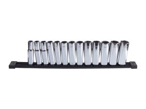 MILWAUKEE Steckschlüsseleinsatz 1/2" lang SET 12-kant, metrisch, 13-teilig