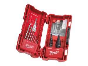 MILWAUKEE Stufenbohrer- und Metallbohrer SET 10-teilig