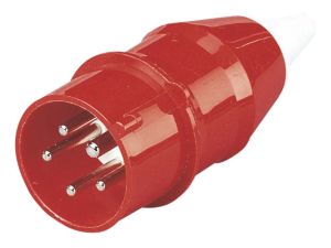 Stecker mit Phasenwender, 3 x 400 V, 16 A, "Nase 6Uhr"