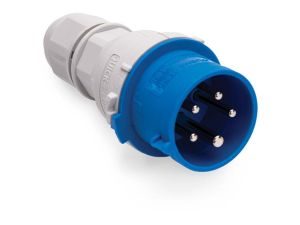 Stecker mit Phasenwender, 3 x 230 V, 16 A,  "Nase 9 Uhr"