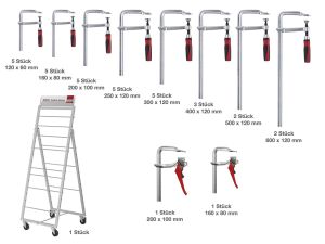 BESSEY Zwingenwagen - 34 Ganzstahlzwingen mit 2-K Griff