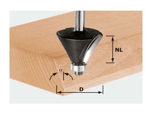 FESTOOL Fasefräser HW S8 D25,7/25,7/15°