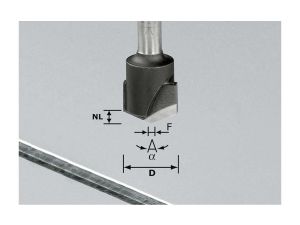 FESTOOL V-Nutfräser HW S8 D18-135°/Alu
