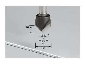 FESTOOL V-Nutfräser HW S8 D18-90°/Alu