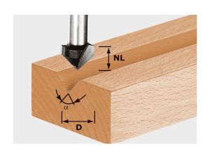 FESTOOL V-Nutfräser HS S8 D11/9,5/60°