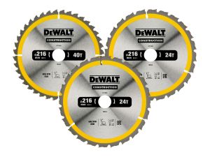 DEWALT Kreissägeblätter 216 mm  3er Pack