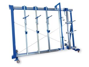 Rahmenpresse RPW 3000 plus mit optionaler seitlicher Presseinheit und optionalen Fahrwerk 