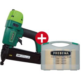 Prebena 2P-J50SDS Cloueur pneumatique 5-7 bar avec Coffret de transport Agrafes Prebena J-BOX Prebena 2P-J50SDS Cloueur pneumatique 5-7 bar avec Coffret de transport Agrafes Prebena J-BOX