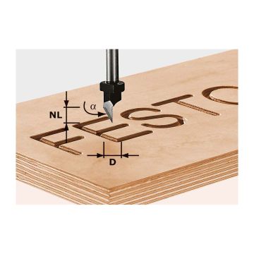 FESTOOL Schriftenfräser HW S8 D11/60°