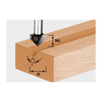 FESTOOL V-Nutfräser HS S8 D11/9,5/60°