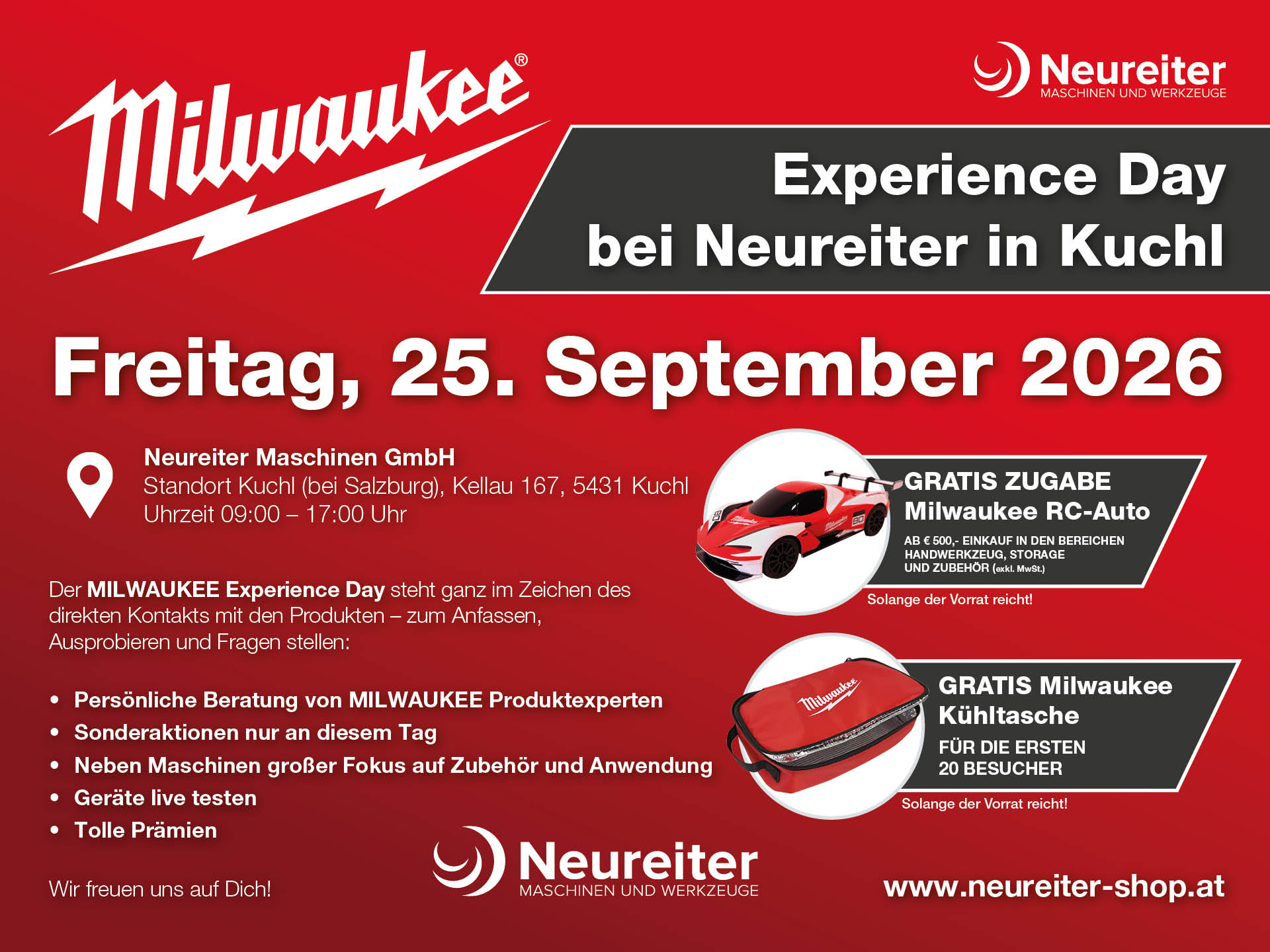 MILWAUKEE Experience Day bei Neureiter in Kuchl 